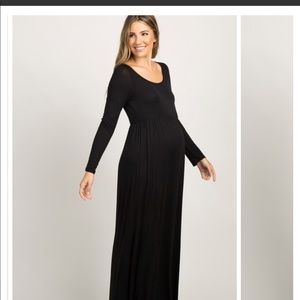 Black PinkBlush Maxi Maternity Dress